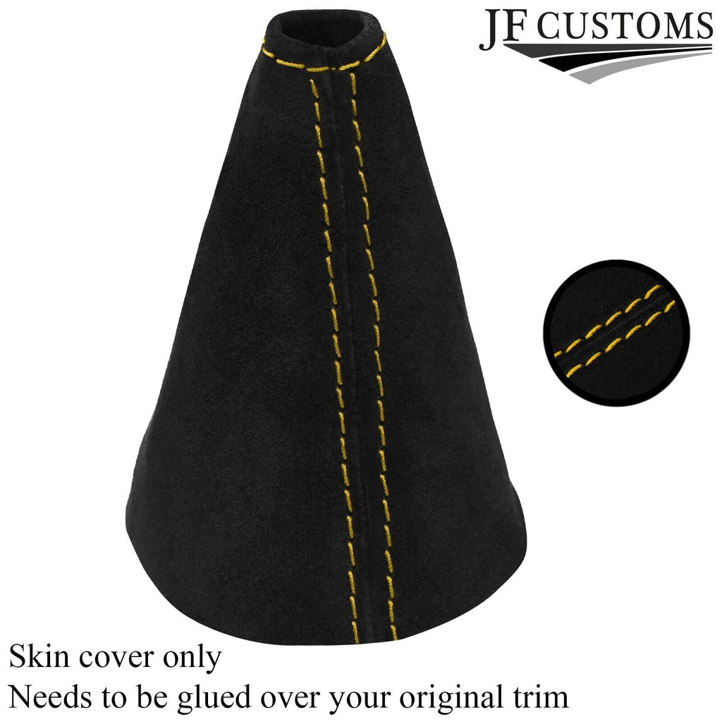 YELLOW STITCH SUEDE GEAR GAITER FITS VAUXHALL OPEL VX220 SPEEDSTER 00-07