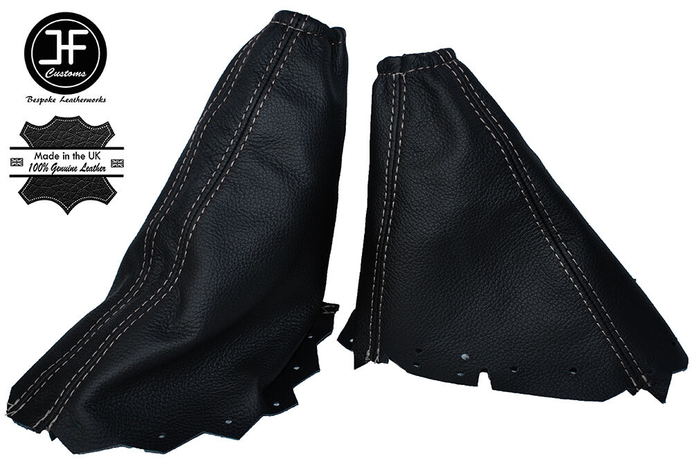 GREY STITCH GEAR HANDBRAKE LEATHER GAITER FITS FORD TRANSIT CONNECT 2010-2013