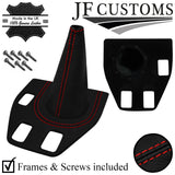 RED STITCH LEATHER GEAR + BASE COVERS WITH PLASTIC FRAMES FOR TRIUMPH STAG 70-77