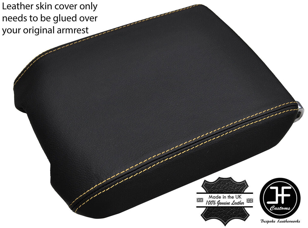 BEIGE STITCH FOR LAND ROVER RANGE VOGUE L322 02-09 GENUINE LEATHER ARMREST COVER