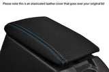 blue stitch FITS MITSUBISHI L200 WARRIOR K74 98-05  LEATHER ARMREST COVER ONLY