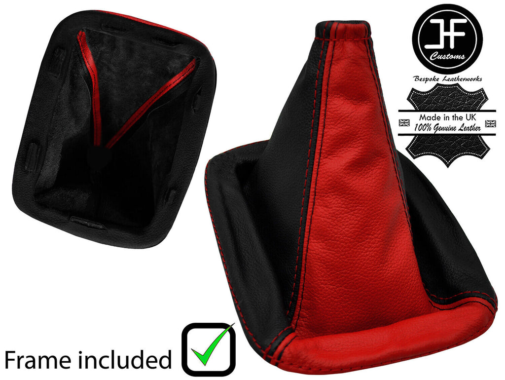 BLACK & RED LEATHER MANUAL GEAR + PLASTIC FRAME FOR SCANIA P-SERIES 2004-2019