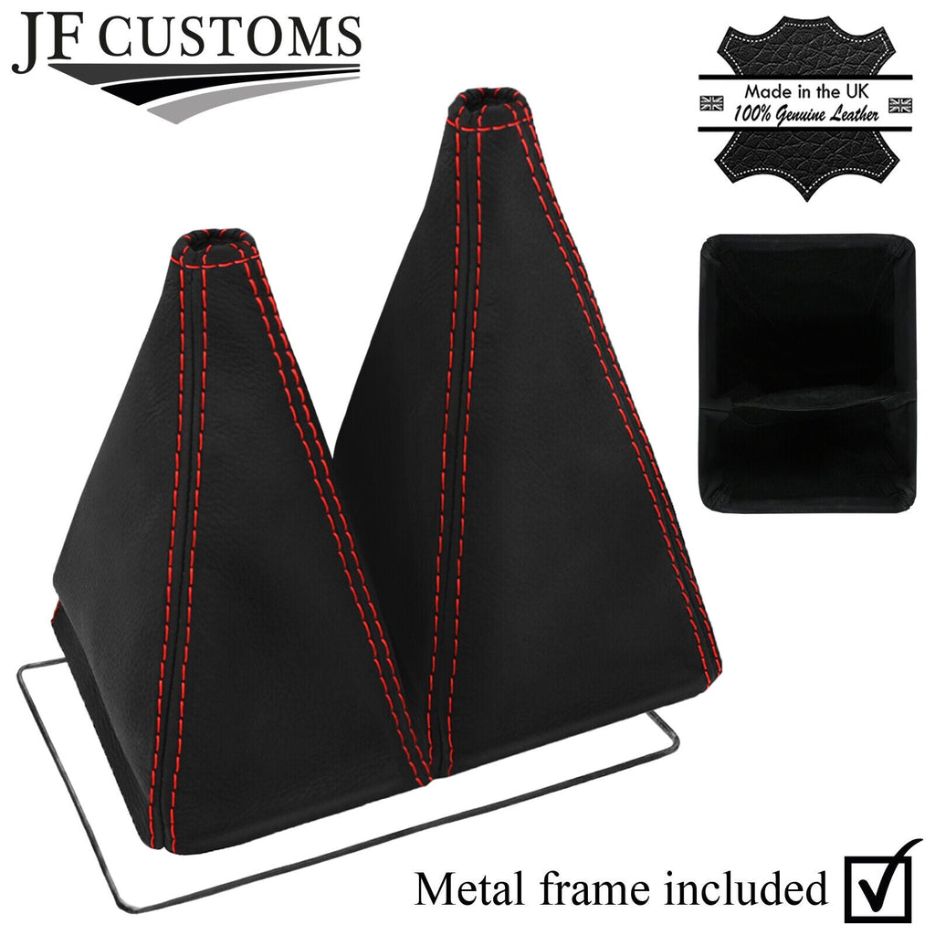 RED STITCH LEATHER GEAR+METAL FRAME FOR ISUZU TROOPER VAUXHALL MONTEREY 91-02