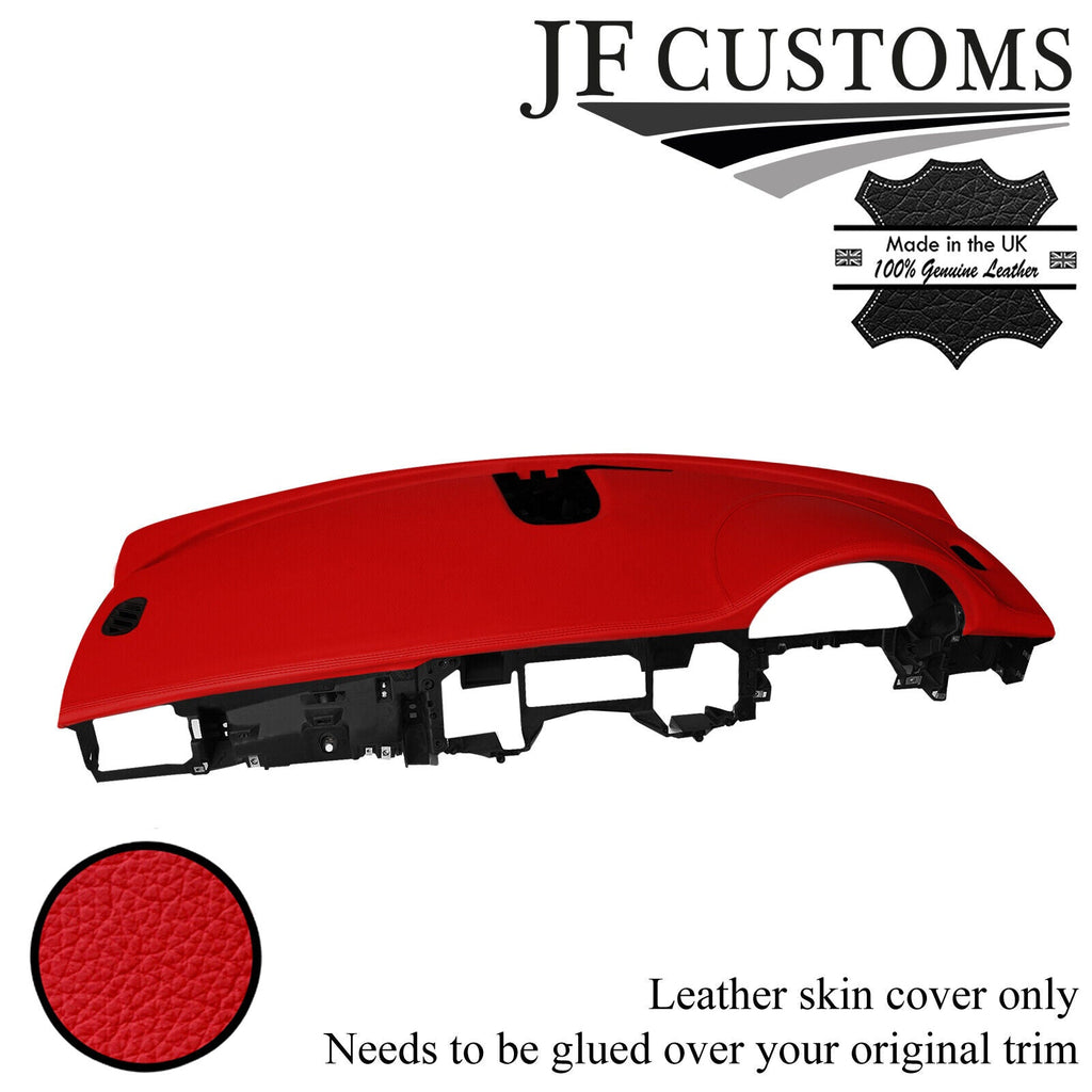 RED ITALIAN LEATHER TOP DASHBOARD COVER FOR JAGUAR XF X250 MK1 08-11 CUSTOM NEW
