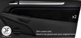 BLUE STITCH 2X DOOR CARD TRIM SUEDE COVERS FOR VAUXHALL OPEL ASTRA H MK5 3DR