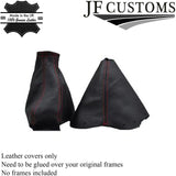 FITS NISSAN 300ZX  FAIRLADY  Z32 90-00 LEATHER GEAR/HANDBRAKE GAITER RED STITCH