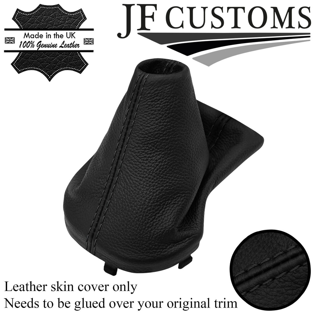 BLACK STITCH  ITALIAN LEATHER AUTO GEAR GAITER FOR KIA CERATO MK3 18-21