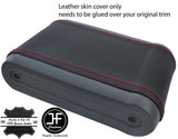 RED STITCHING ARMREST LID REAL LEATHER COVER FITS JEEP WRANGLER 2007-2010