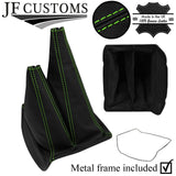GREEN STITCH TOP-GRAIN LEATHER GEAR + METAL FRAME FITS NISSAN NAVARA D21 D22
