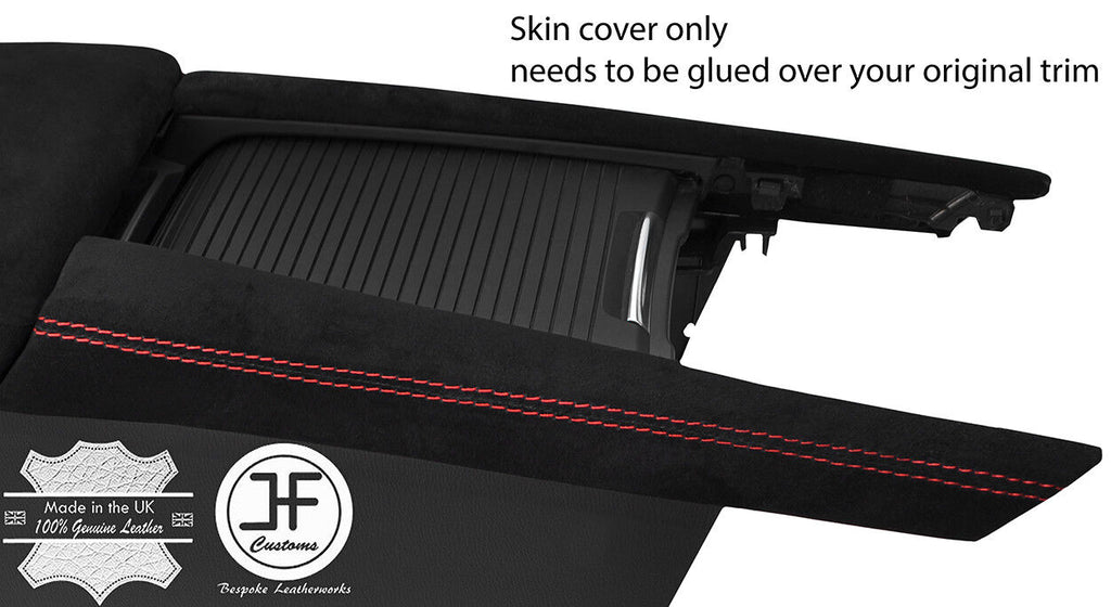 RED STITCHING 2X CENTER CONSOLE SIDE TRIM SUEDE COVERS FITS MAZDA 6 2015-2018