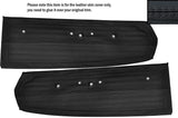 BLACK STITCH 2X FRONT DOOR CARD TRIM SKIN COVERS FITS FORD MUSTANG 1968