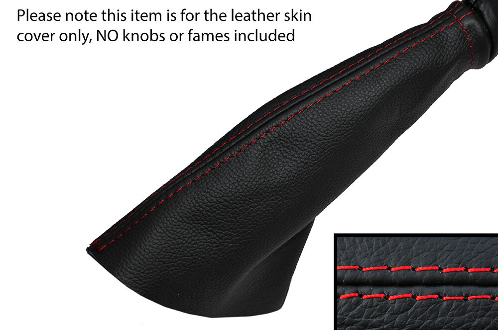 RED  STITCHING LEATHER SKIN HANDBRAKE GAITER FITS VAUXHALL OPEL MANTA B