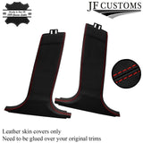 RED STITCH ITALIAN LEATHER PILLAR KIT COVERS FOR BMW 5 SERIES F10 F11 10-16