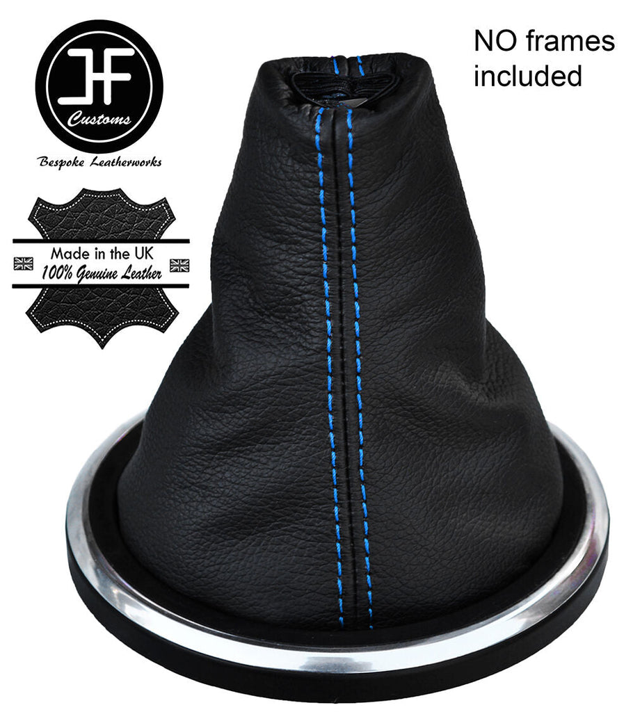 BLUE STITCH LEATHER GEAR STICK GAITER FITS FORD FIESTA MK6 FUSION 2002-2008