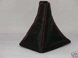 FITS ROVER 200 RED STITCH LEATHER GEAR GAITER LEATHER NEW CUSTOM NEW MADE IN UK