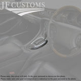 BLACK STITCH LEATHER GEAR SURROUND COVER + FRAME FOR JAGUAR XJR XJ8 X308 97-03