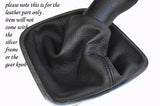 black stitch FITS VW POLO MK8 2010+ GEAR GAITER REAL LEATHER CUSTOM NEW