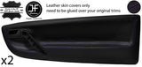 PURPLE STITCH 2X FRONT DOOR CARD TRIM LEATHER COVERS FITS VW LUPO 98-05 STYLE 2