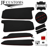 D RED CROSS STITCH LEATHER 2X SUN VISOR COVERS FOR PEUGEOT 405 87-97 CUSTOM NEW