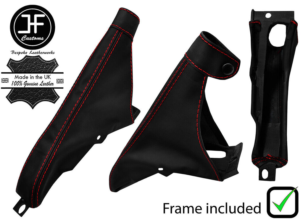 RED STITCH NAPPA LEATHER HANDBRAKE+PLASTIC FRAME FITS FERRARI 512 TR 92-94