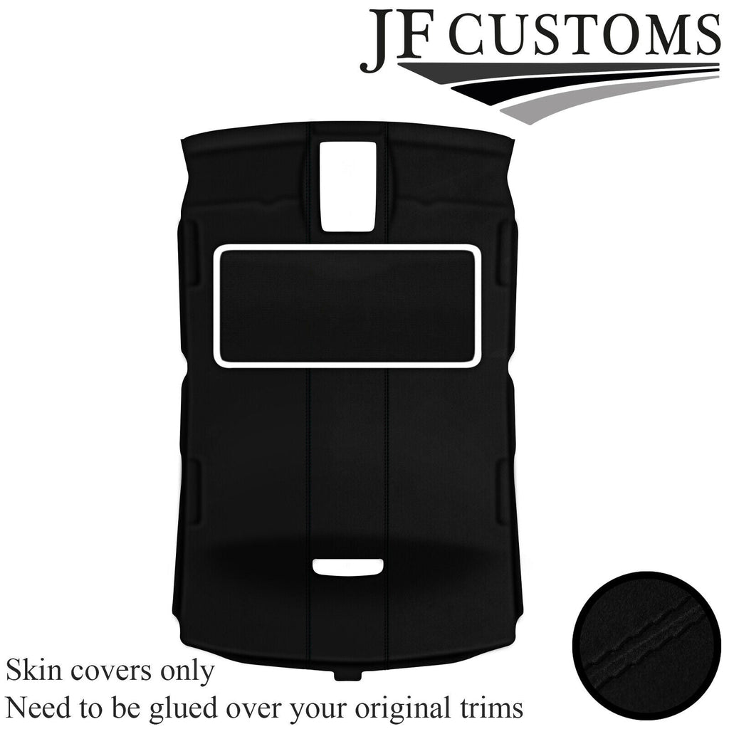 BLACK STITCH  SUEDE SUNROOF HEADLINER COVER FOR AUDI A4 B7 04-09 SALOON