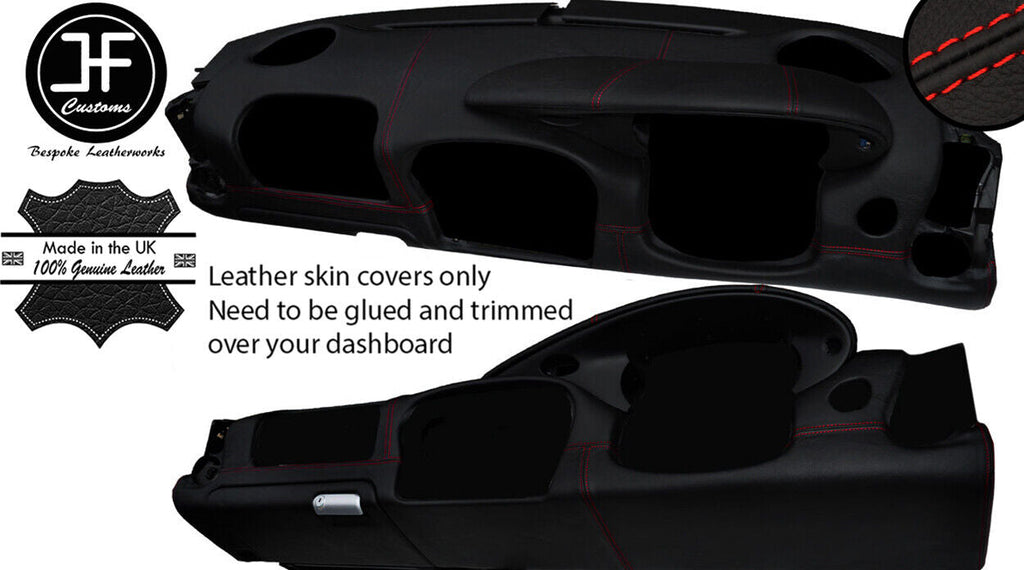 RED STITCH DASH DASHBOARD LEATHER COVER FOR PORSCHE CARRERA 911 996 01-05