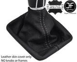 GREY STITCH TOP GRAIN LEATHER MANUAL GEAR GAITER FOR VW GOLF MK7 VII 2013-2018