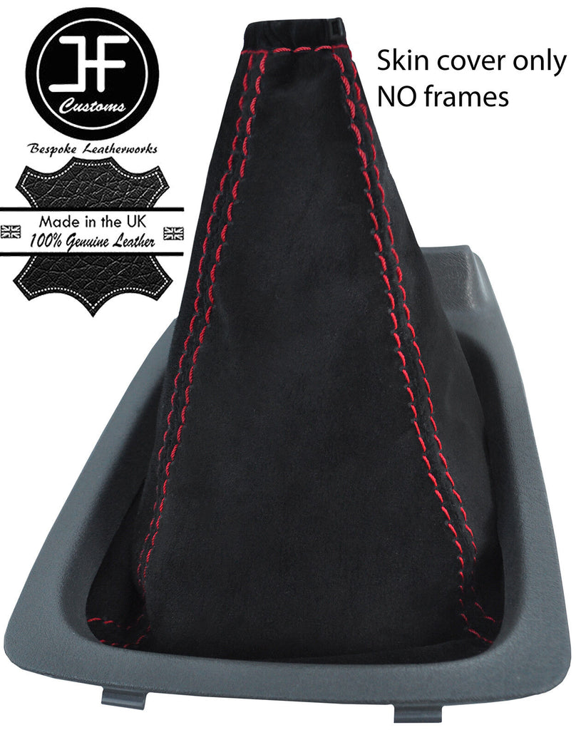 RED STITCH REAL SUEDE GEAR GAITER FITS FORD SIERRA RS COSWORTH 4X4 1987-1993