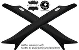 BLACK STITCH 2X A PILLAR REAL LEATHER COVERS FOR RANGE ROVER SPORT 2005-2013