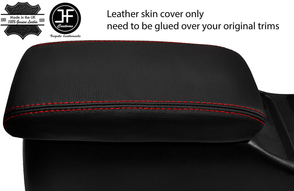 RED STITCHING ARMREST REAL LEATHER COVER FITS HONDA PRELUDE MK4 1992-1996
