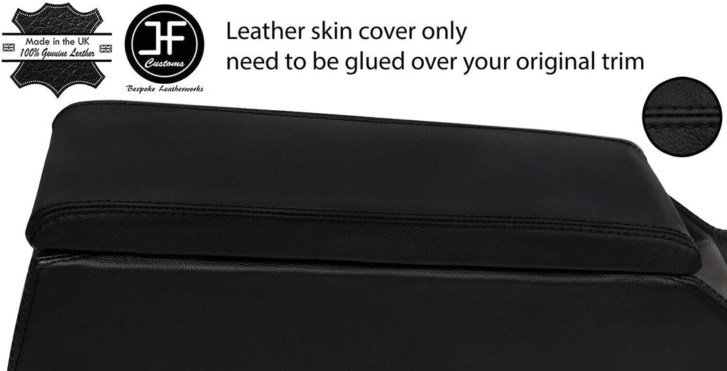 BLACK STITCHING REAL LEATHER ARMREST COVER FITS DATSUN 280ZX S130 1978-1983