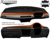 BLACK & BROWN DASH DASHBOARD LEATHER COVER FOR BMW 3 SERIES E90 E91 E92 E93