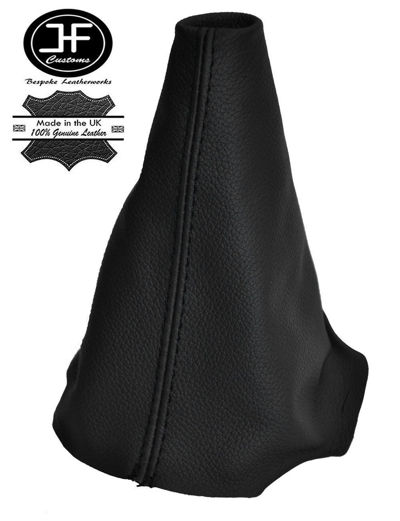 BLACK STITCHING MANUAL LEATHER GEAR GAITER FITS TOYOTA AYGO CUSTOM NEW