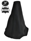 BLACK STITCHING MANUAL LEATHER GEAR GAITER FITS TOYOTA AYGO CUSTOM NEW
