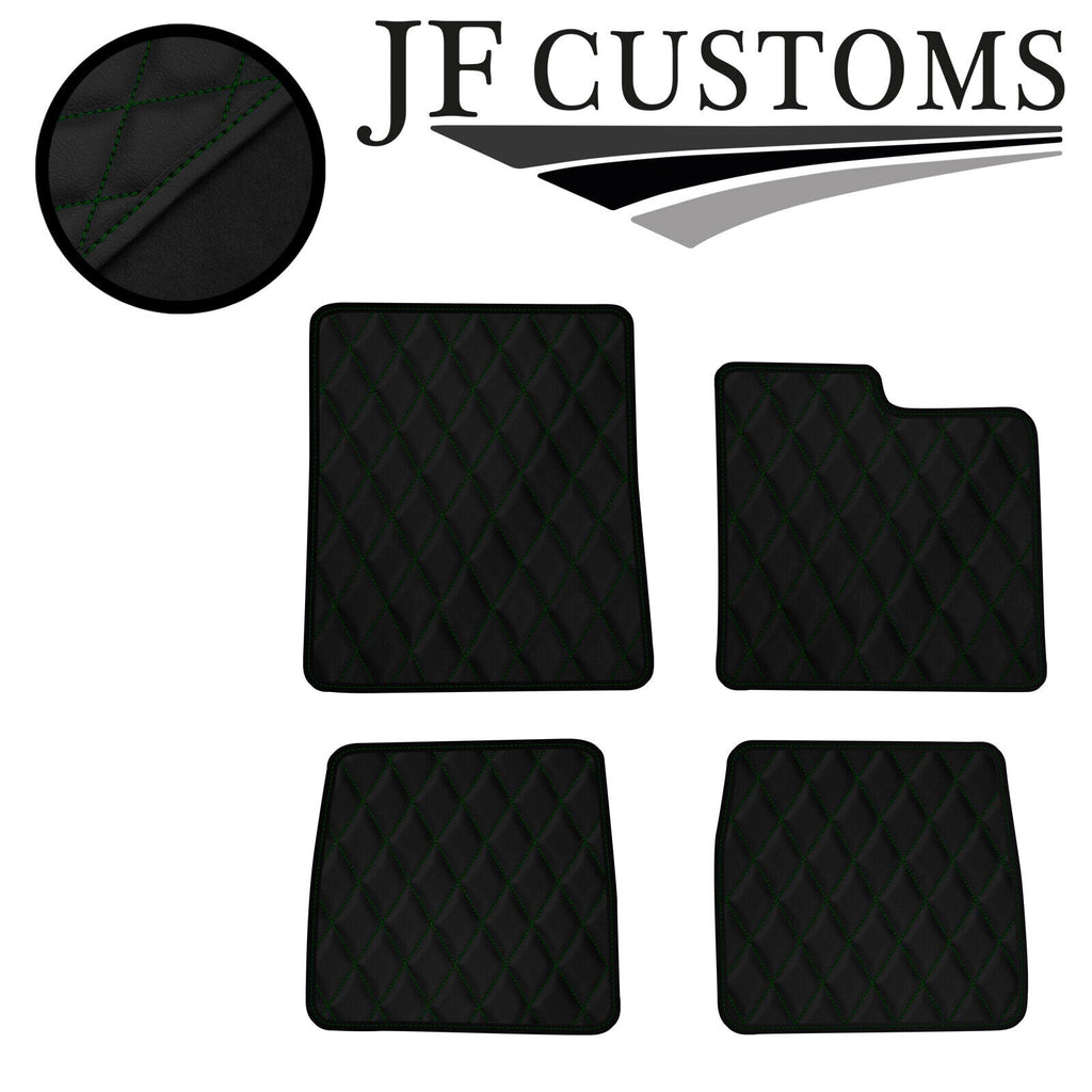 D GREEN DIAMOND STITCH VINYL 4X TAILORED FLOOR CARPETS FOR FORD CONSUL MK2