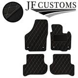 CREAM STITCH DIAMOND VINYL 4X TAILORED FLOOR CARPET FOR SKODA YETI 09-17 JF1