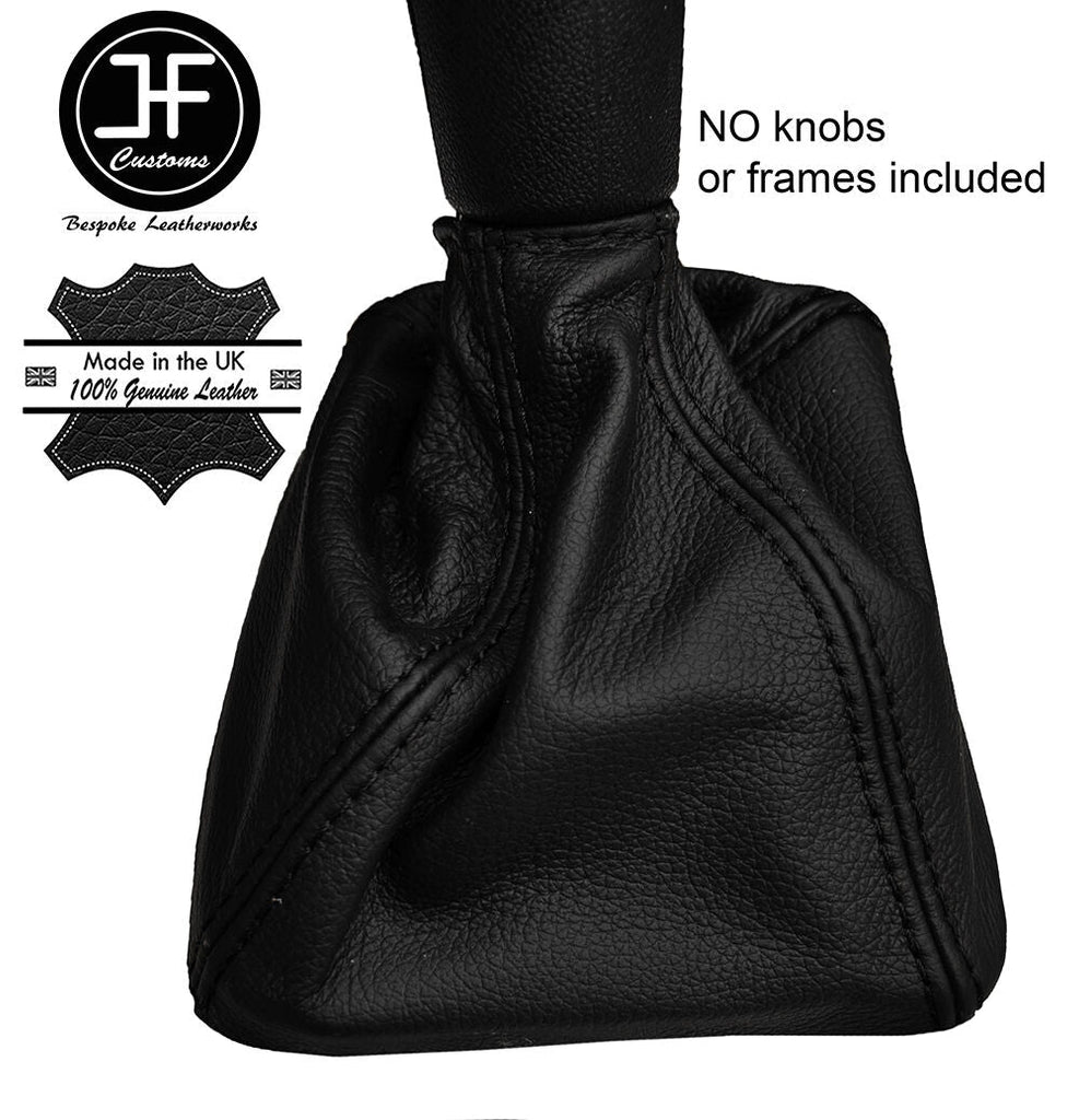 BLACK STITCHING MANUAL LEATHER GEAR GAITER FITS MERCEDES CITAN 2012-2016