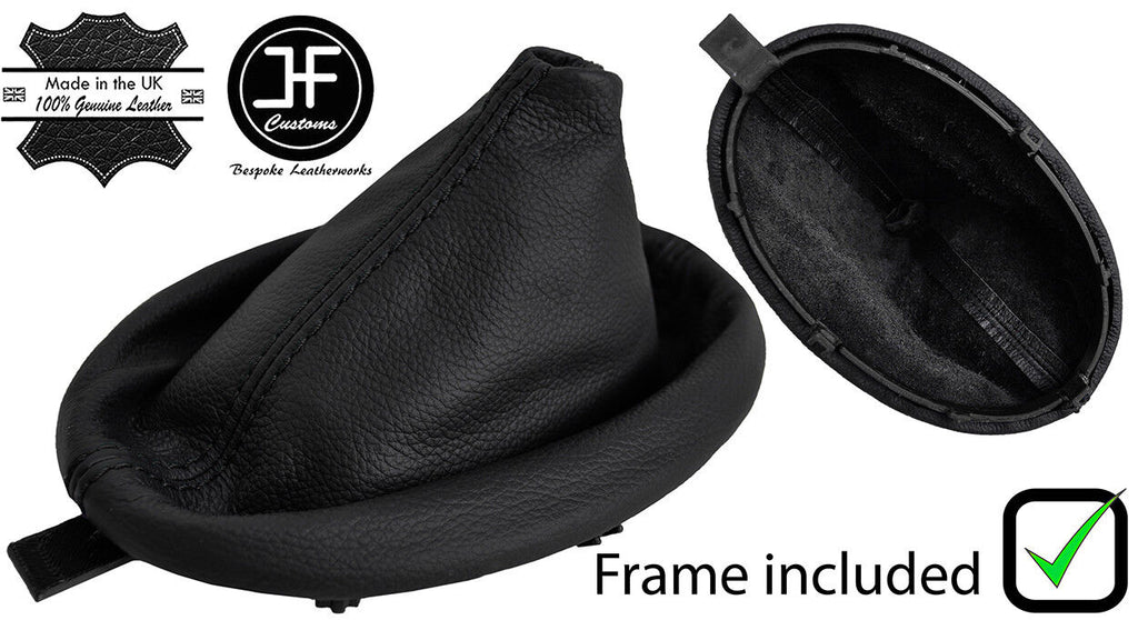 BLACK STITCH LEATHER GEAR GAITER+PLASTIC FRAME FITS CHRYSLER PT CRUISER 01-10