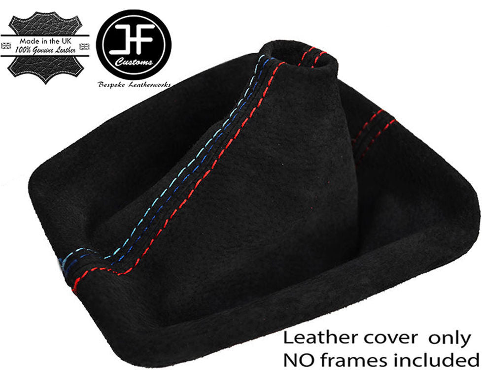 RED & TRI STITCH SUEDE MANUAL GEAR GAITER FOR BMW 5 SERIES E39 95-02 CUSTOM NEW