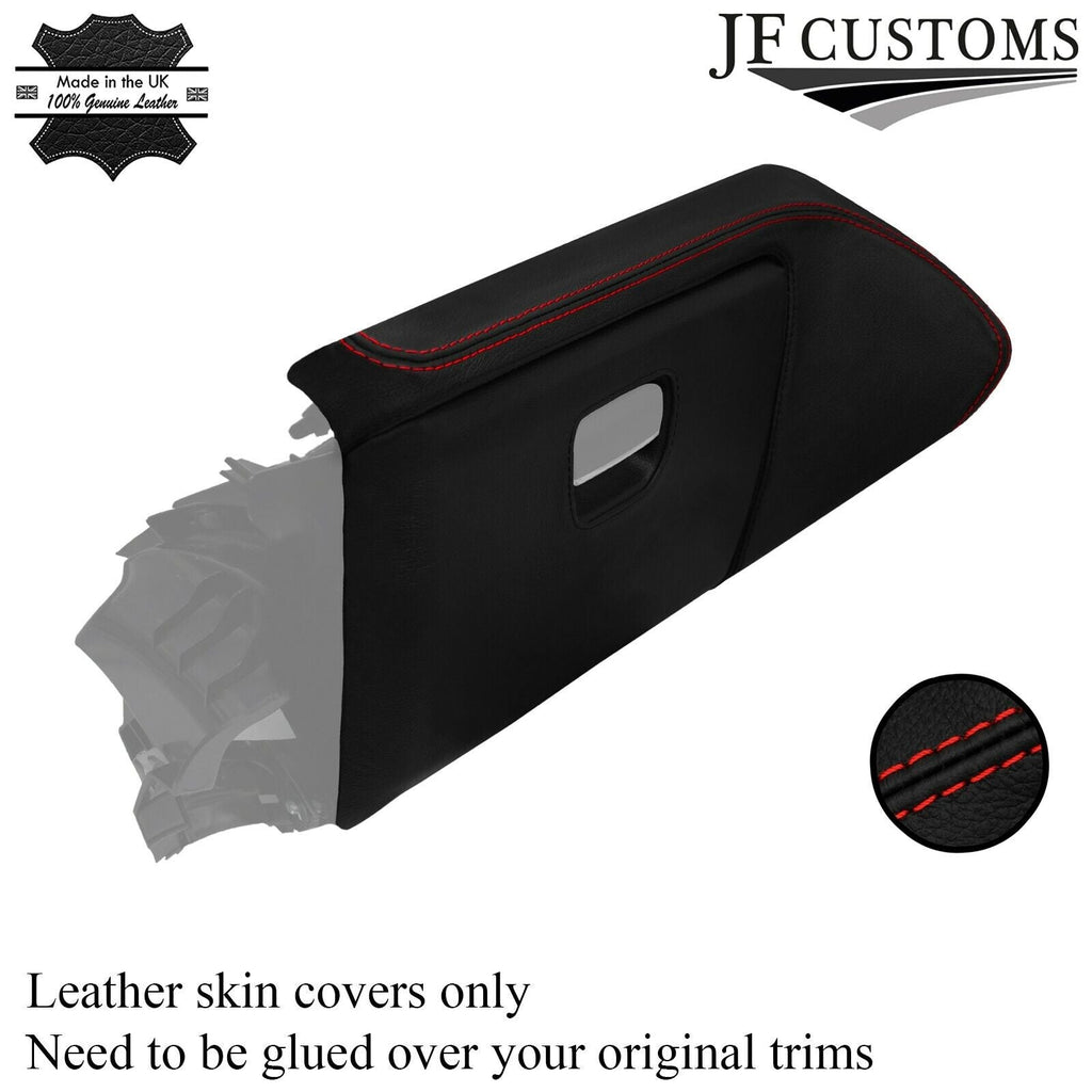 RED STITCH LEATHER GLOVEBOX COVER FITS BMW 1 SERIES E81 E87 07-13 CUSTOM NEW