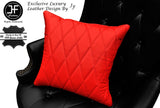 RED GENUINE LEATHER 1X EXCLUSIVE LUXURY CUSHION DIAMOND STITCH PADDED 18"x18"