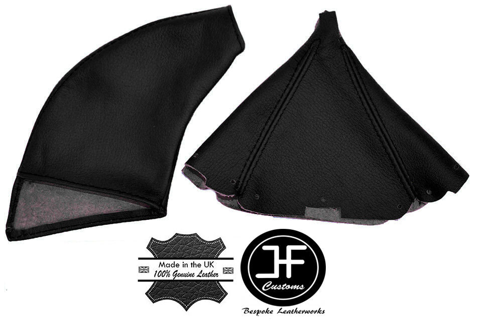 BLACK LEATHER GEAR & HANDBRAKE GAITER FITS MAZDA MX5 MX-5 MK1 NA EUNOS 89-97