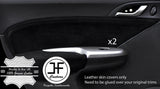 BLACK STITCH 2X REAR DOOR CARD TRIM SUEDE COVER FOR HONDA CIVIC 06-12 STYLE 2