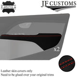 RED STITCH ITALIAN LEATHER 2X FRONT DOOR ARMREST COVER FOR VOLVO S80 07-16