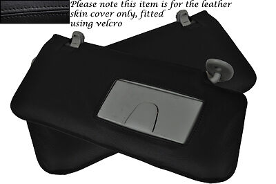 BLACK STITCH FITS SUZUKI GRAND VITARA 2005-2012 2X SUN VISORS LEATHER COVERS