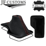 RED STITCH LEATHER AUTO GEAR GAITER +METAL FRAME FOR INFINITI EX35 EX37 08-13