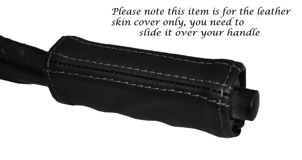 GREY STITCH HANDBRAKE HANDLE LEATHER COVER FITS MERCEDES SL C107 R107 71-89