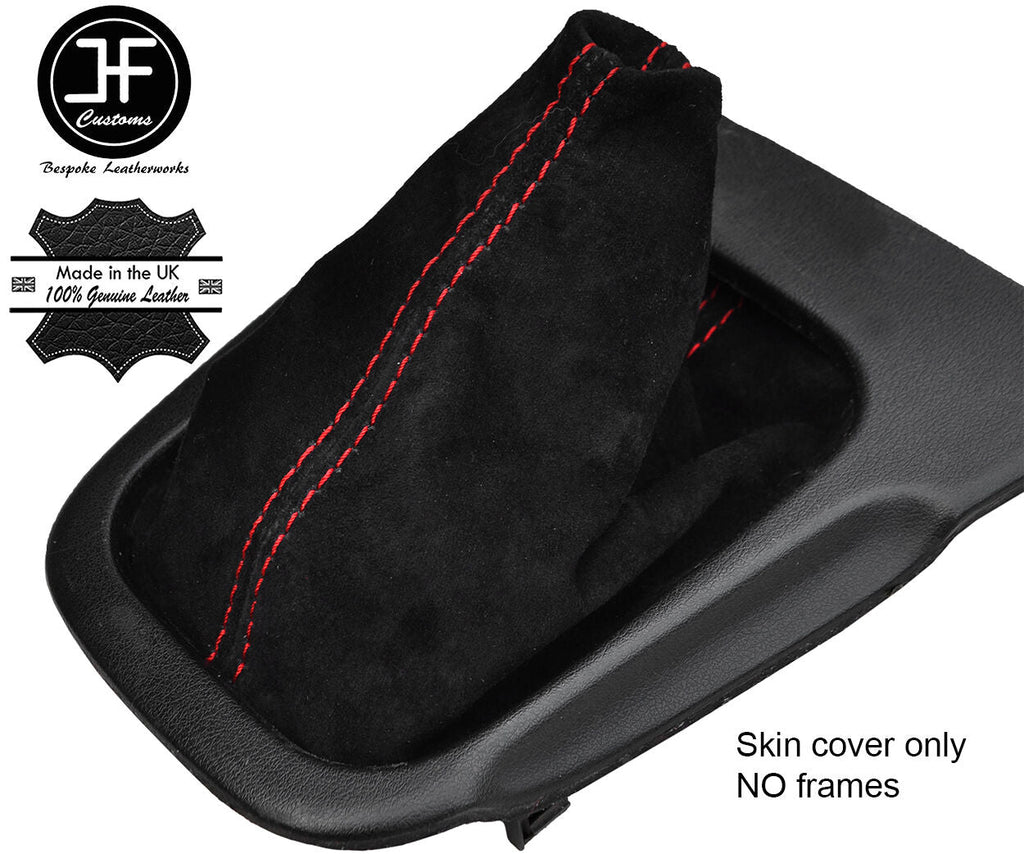 RED STITCHING REAL SUEDE MANUAL GEAR GAITER FITS SILVA 240SX S14 1994-1998
