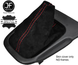 RED STITCHING REAL SUEDE MANUAL GEAR GAITER FITS SILVA 240SX S14 1994-1998