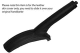 BLACK STITCHING LEATHER SKIN HANDBRAKE GAITER FITS NISSAN MICRA K13 2011-2015